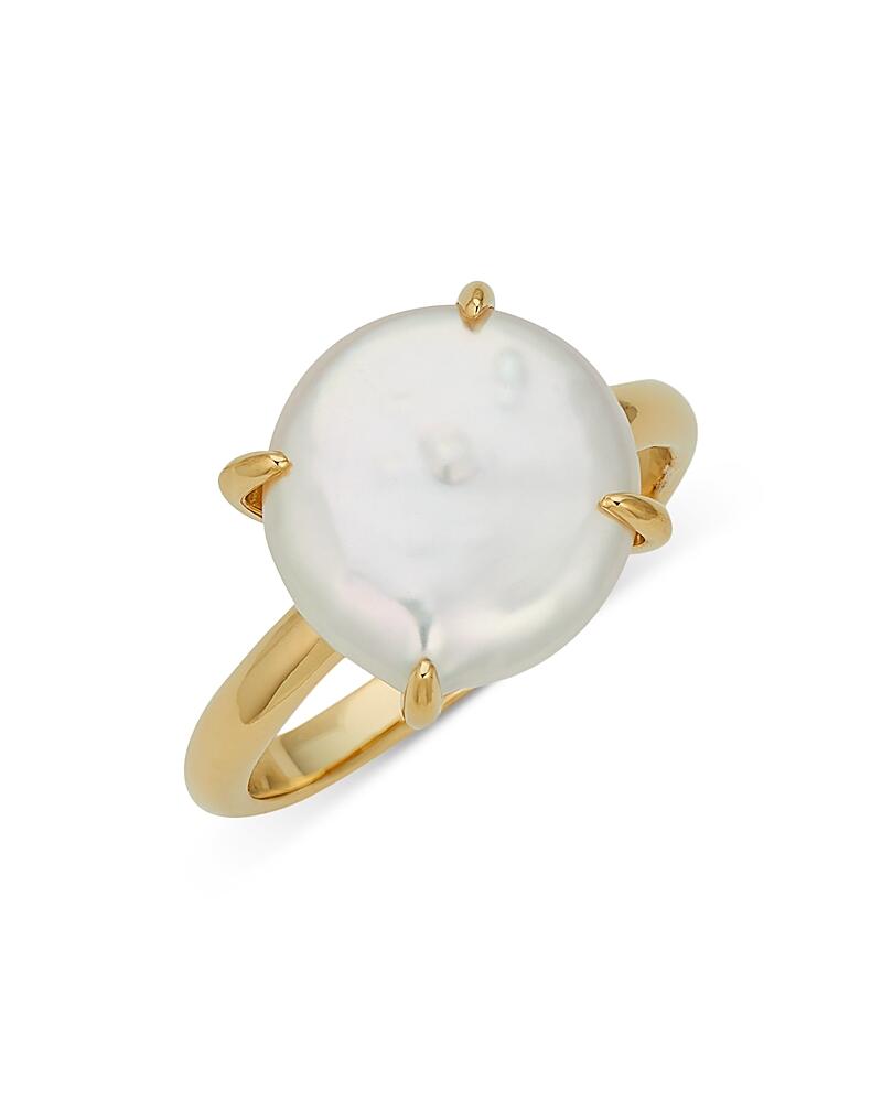 Nadri Dot Dot Dot Cultured Freshwater Coin Pearl Ring in 18K Gold Plated Cover