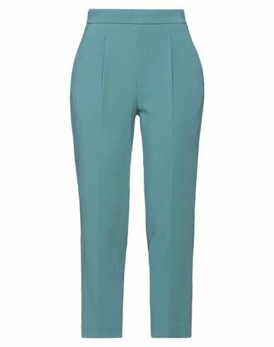 Nora Barth Woman Pants Deep jade Polyester, Acetate, Cotton Cover