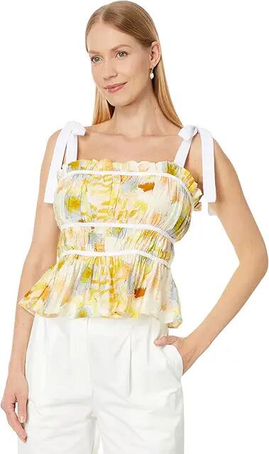 en saison Torrey Top (Yellow Combo) Women's Clothing Cover