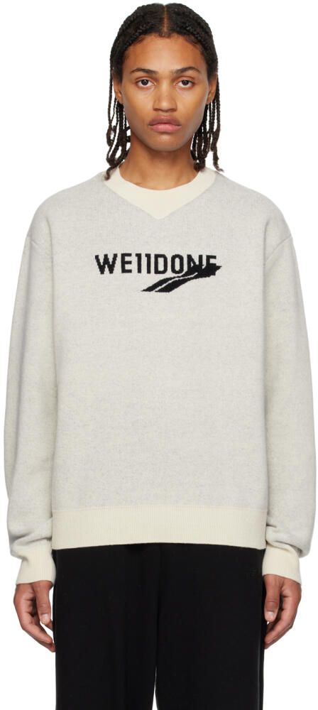 We11done Gray Crewneck Sweater Cover