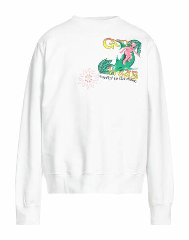 Gcds Man Sweatshirt White Cotton Cover