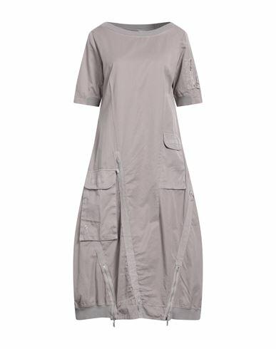 European Culture Woman Midi dress Dove grey Cotton, Elastane Cover