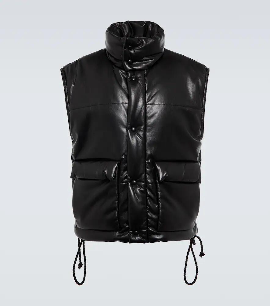 Nanushka Jovan faux leather puffer vest Cover