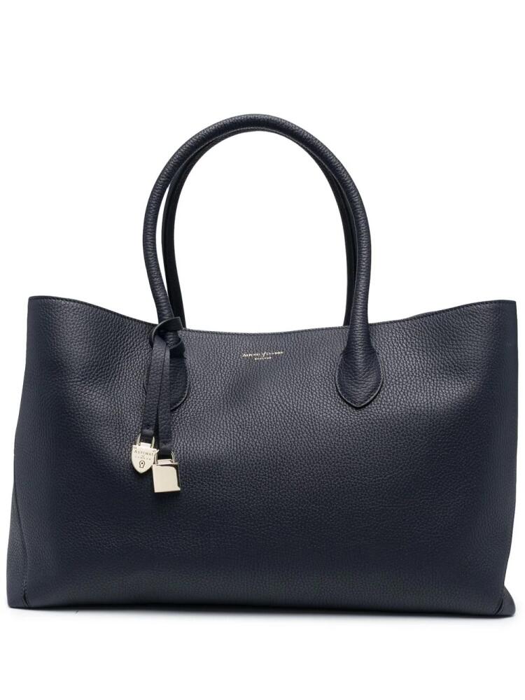 Aspinal Of London London pebbled tote bag - Blue Cover