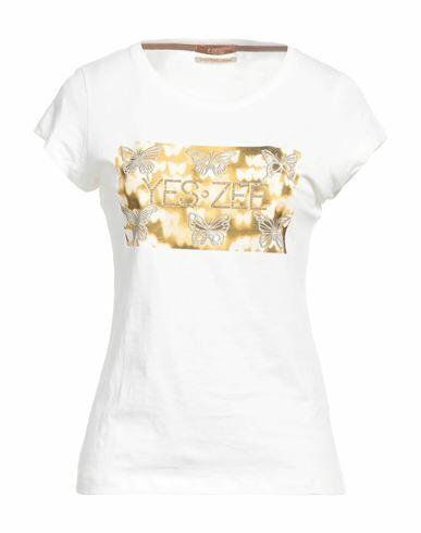 Yes Zee By Essenza Woman T-shirt White Cotton Cover