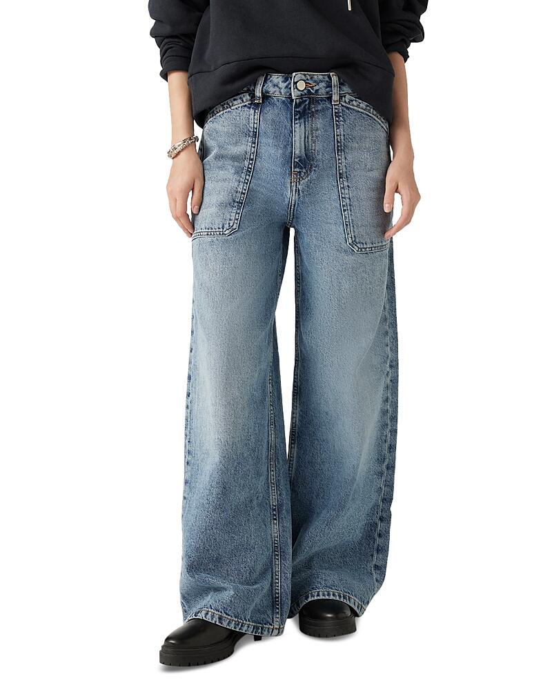 ba & sh Mellou Wide Leg Jeans in Light Used Blue Cover