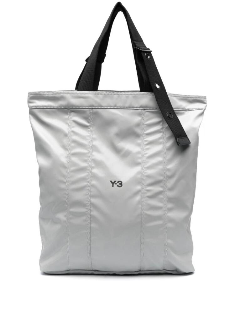 Y-3 logo-print tote bag - Grey Cover