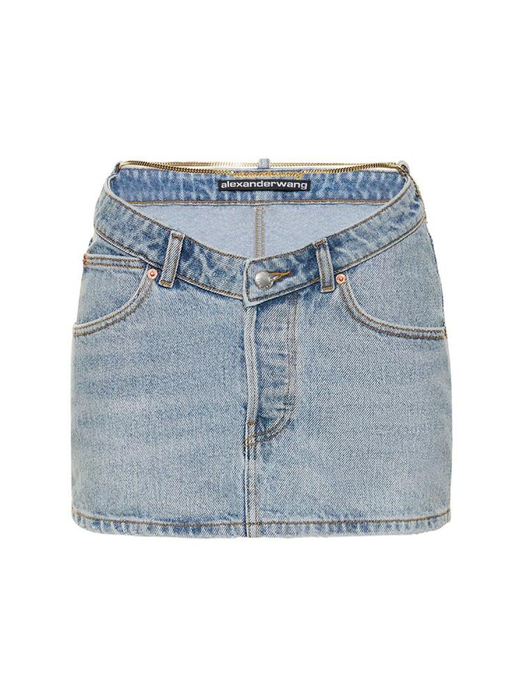 ALEXANDER WANG V Front Denim Mini Skirt Cover