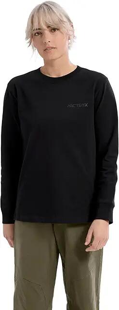 Arc'teryx Kragg Cotton Bird Crew Long Sleeve (Black/Black) Women's Clothing Cover