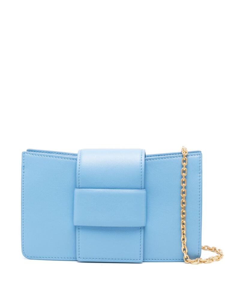 Bimba y Lola logo-lettering leather shoulder bag - Blue Cover