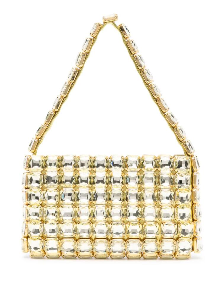 Vanina Sonnette crystal-embellished tote bag - Yellow Cover