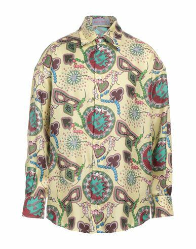 Bluemarble Man Shirt Light yellow Silk Cover