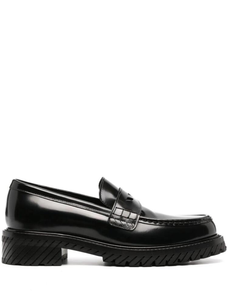 Off-White chunky-sole leather loafers - Black Cover