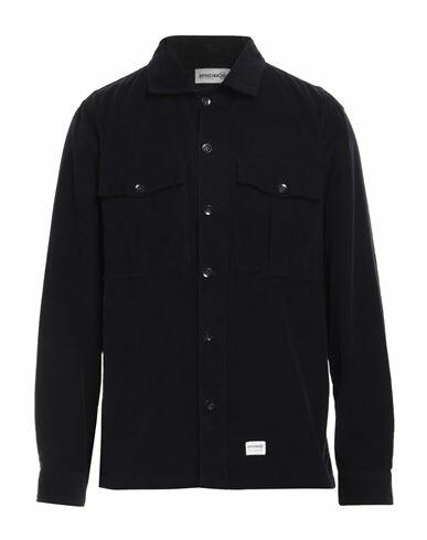 Officina 36 Man Shirt Midnight blue Cotton Cover