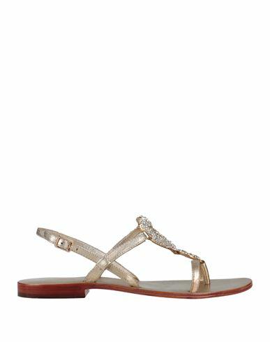 Emanuélle Vee Woman Thong sandal Platinum Leather Cover