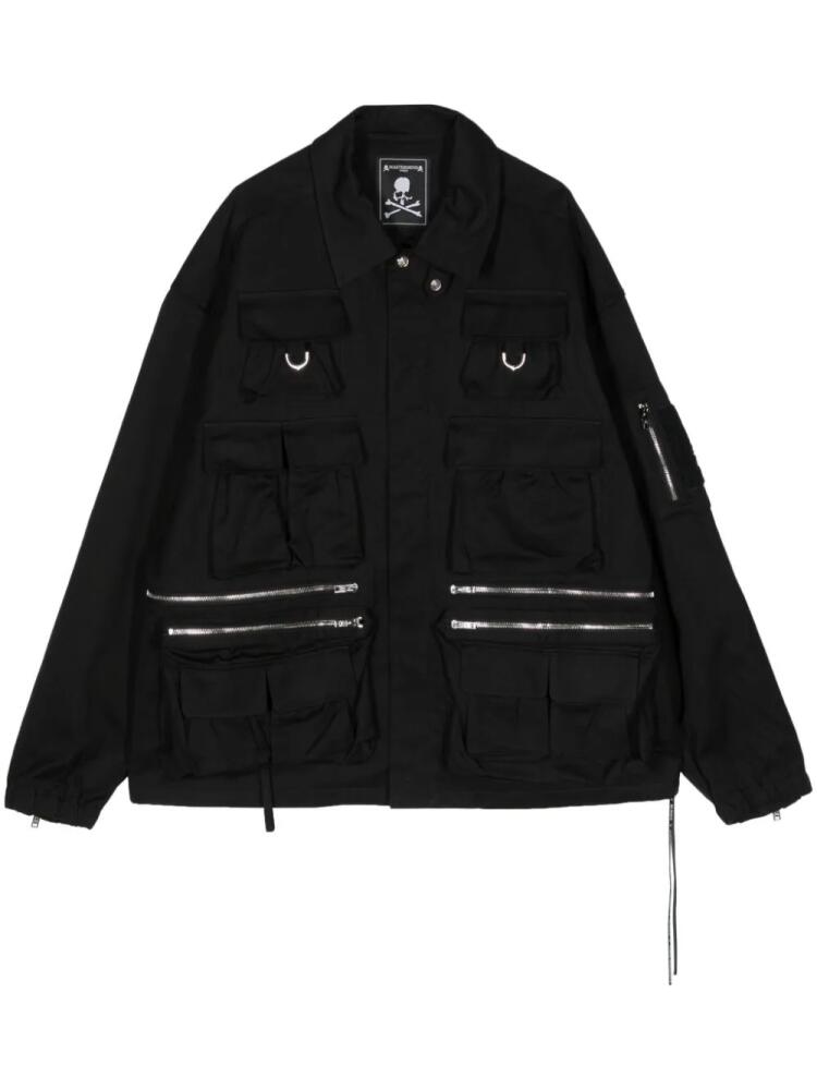 Mastermind World embroidered-logo cotton jacket - Black Cover