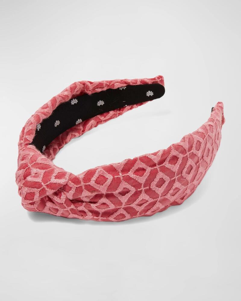 Lele Sadoughi Knotted Mosaic Eyelet Headband Cover