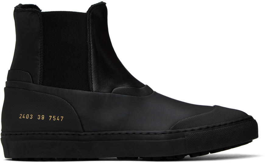 Common Projects Black Paneled Chelsea Boots Cover