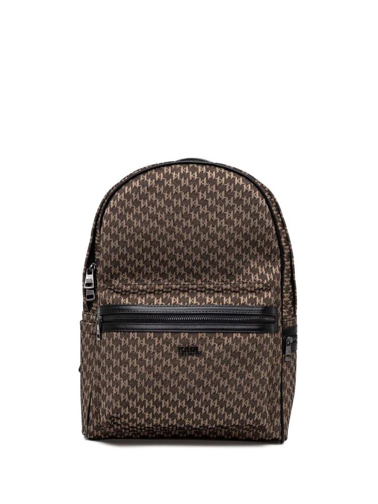 Karl Lagerfeld logo-jacquard backpack - Brown Cover