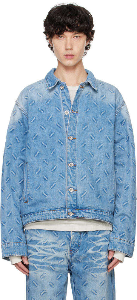 Who Decides War Blue Thread Plate Denim Jacket Cover