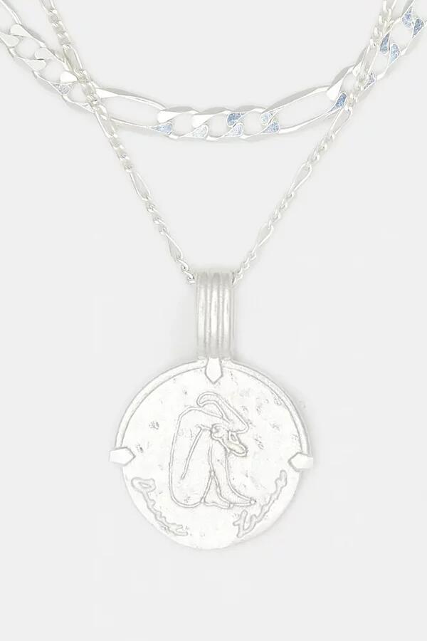 Deux Lions Jewelry Sterling Silver Sicilian Zodiac Layered Necklace in Cancer Cover