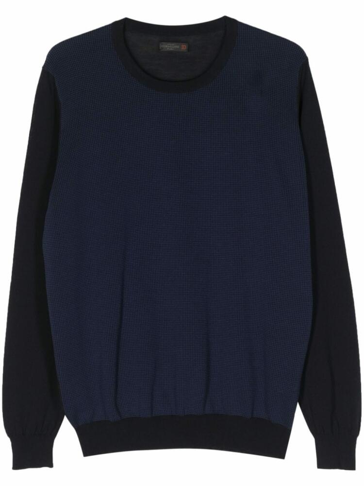 Corneliani fine-knit cotton jumper - Blue Cover