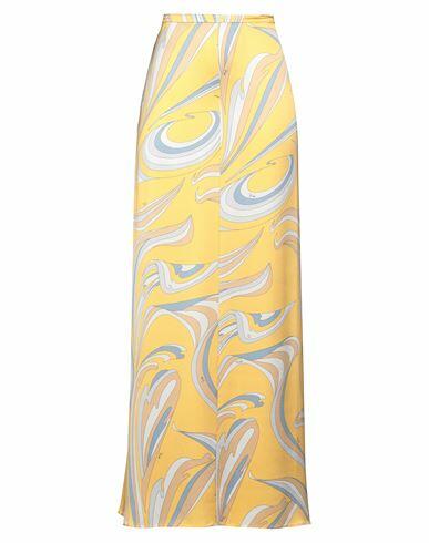 Pucci Woman Maxi skirt Yellow Viscose Cover