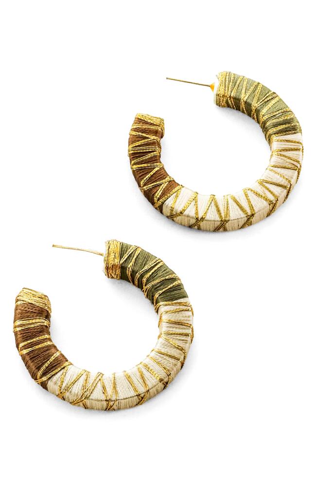 Panacea Wrapped Hoop Earrings in Brown Cover