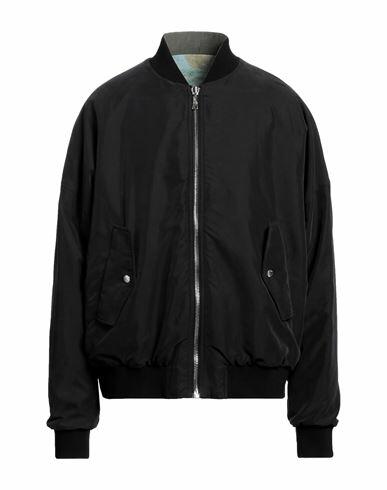 Balmain Man Jacket Black Cotton, Modal, Polyester, Elastane, Silicone Cover