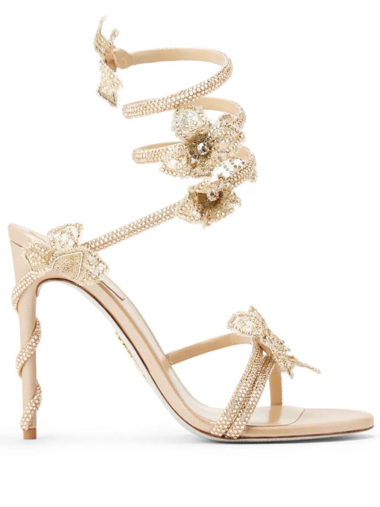 René Caovilla Margot satin sandals - Neutrals Cover