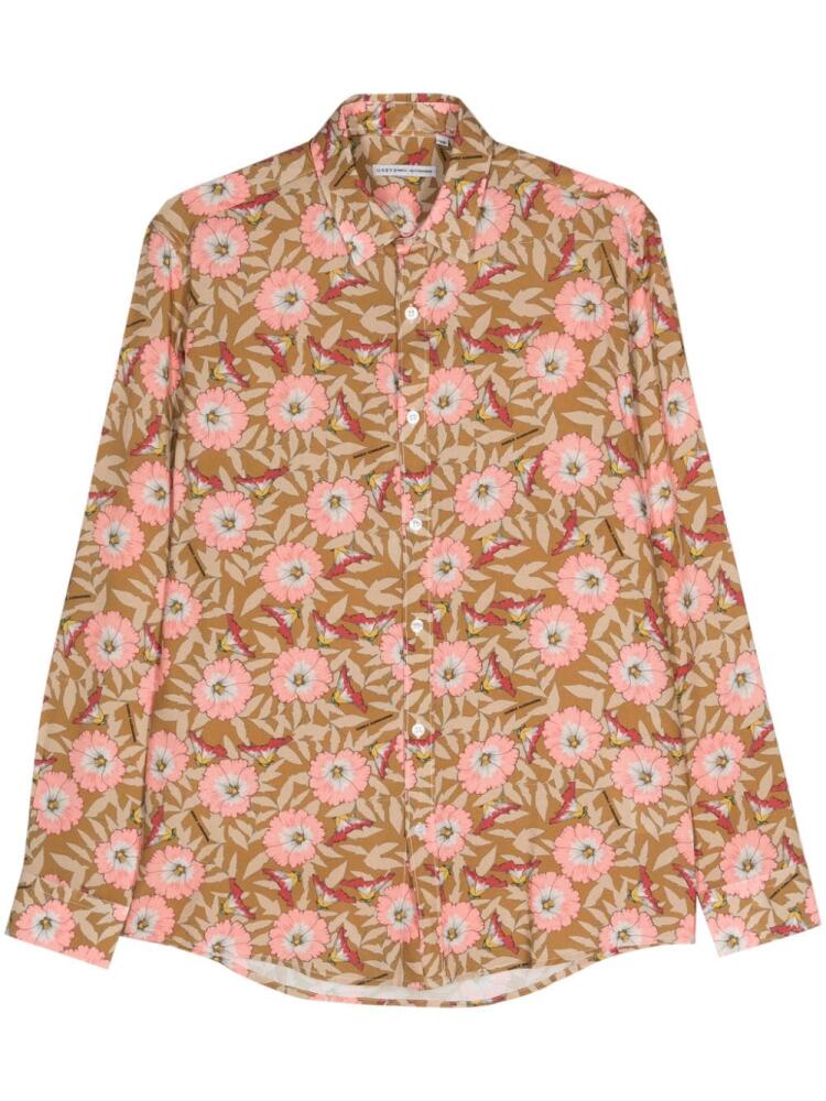 Daniele Alessandrini floral-print shirt - Brown Cover