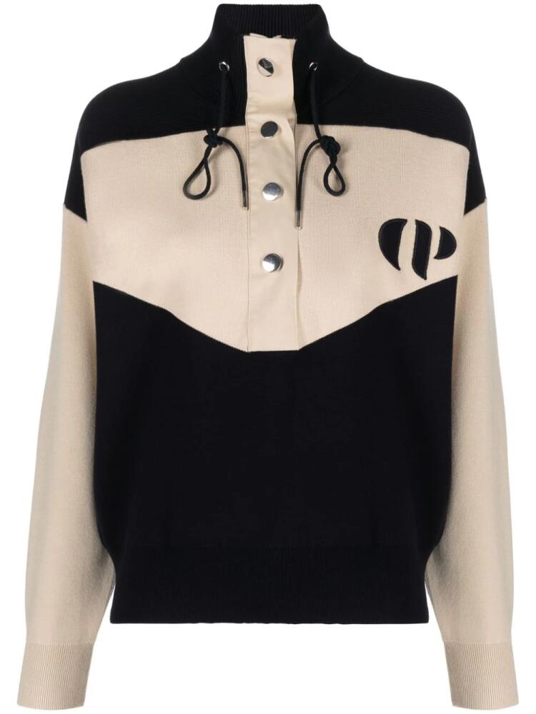 Claudie Pierlot logo-appliqué ribbed jumper - Blue Cover