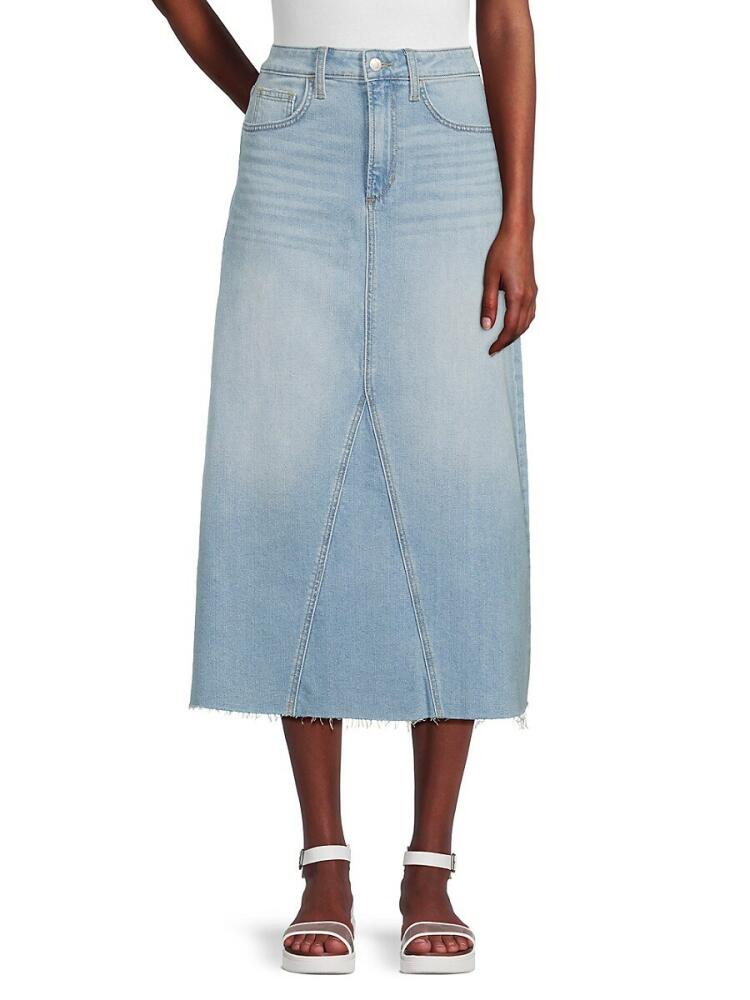 Joe's Jeans Women's Raw Edge Hem Midi Skirt - Daria Blue Cover