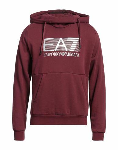 Ea7 Man Sweatshirt Garnet Cotton, Elastane Cover