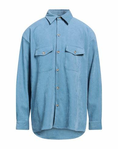 Imperial Man Shirt Pastel blue Polyester, Elastane Cover