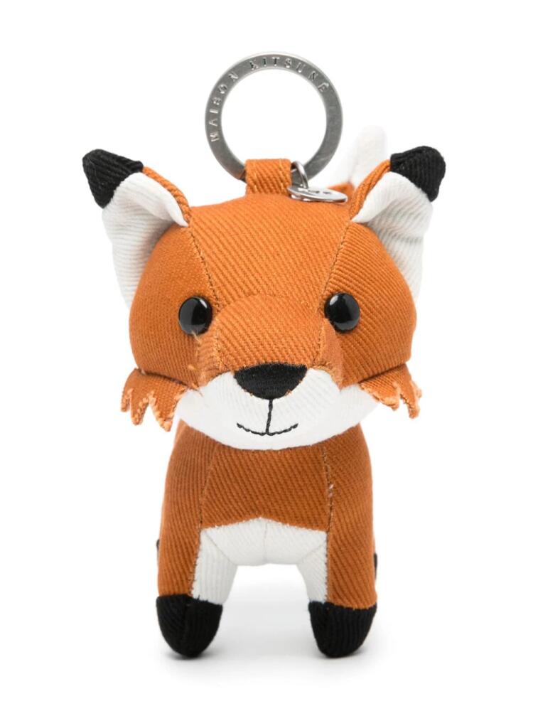 Maison Kitsuné Fox-motif cotton keyring - Brown Cover