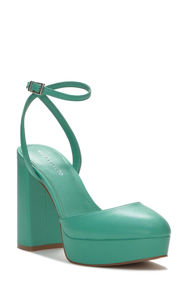 Vince Camuto Patrissya Ankle Strap Platform Pump in Ocean Cover