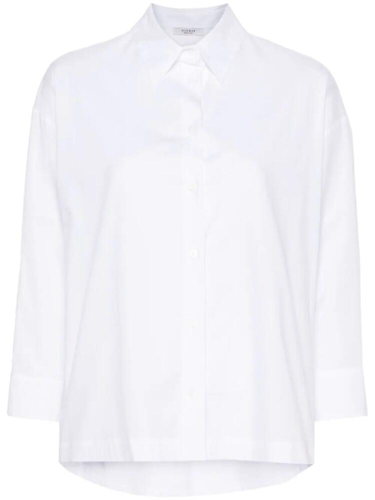 Peserico poplin cotton shirt - White Cover