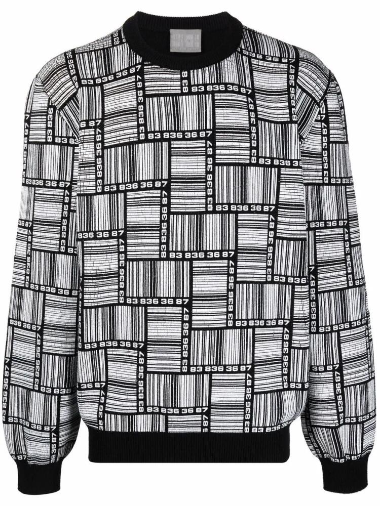 VTMNTS crew neck patterned jumper - Black Cover