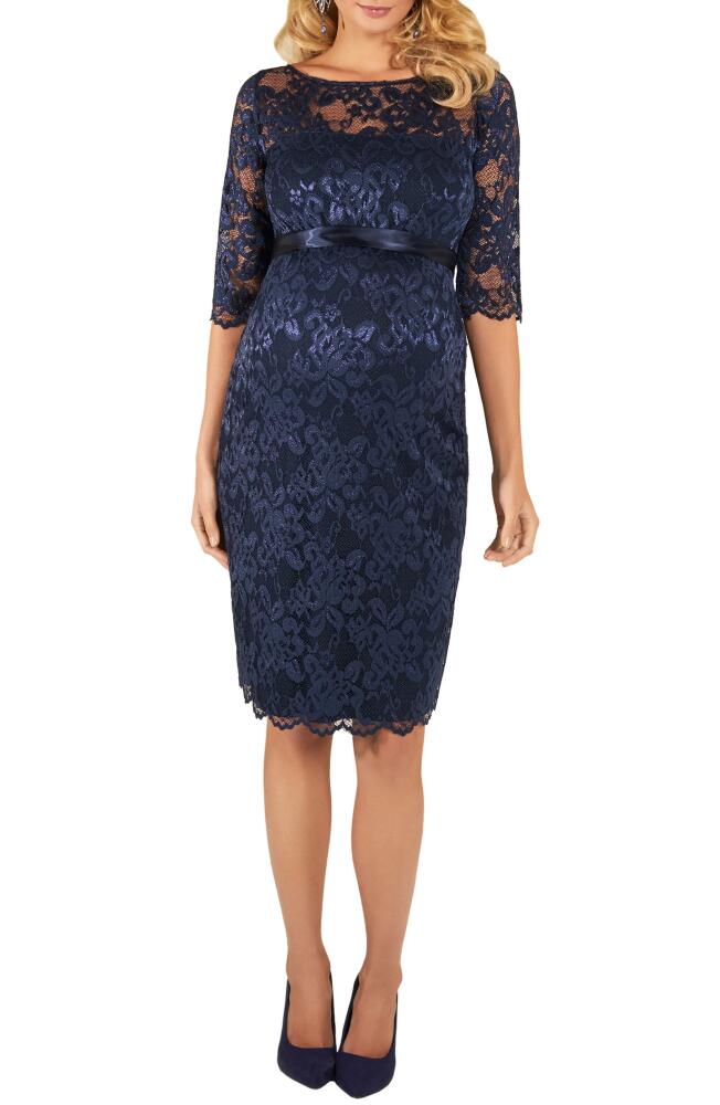 Tiffany Rose Amelia Lace Maternity Cocktail Dress in Navy Cover