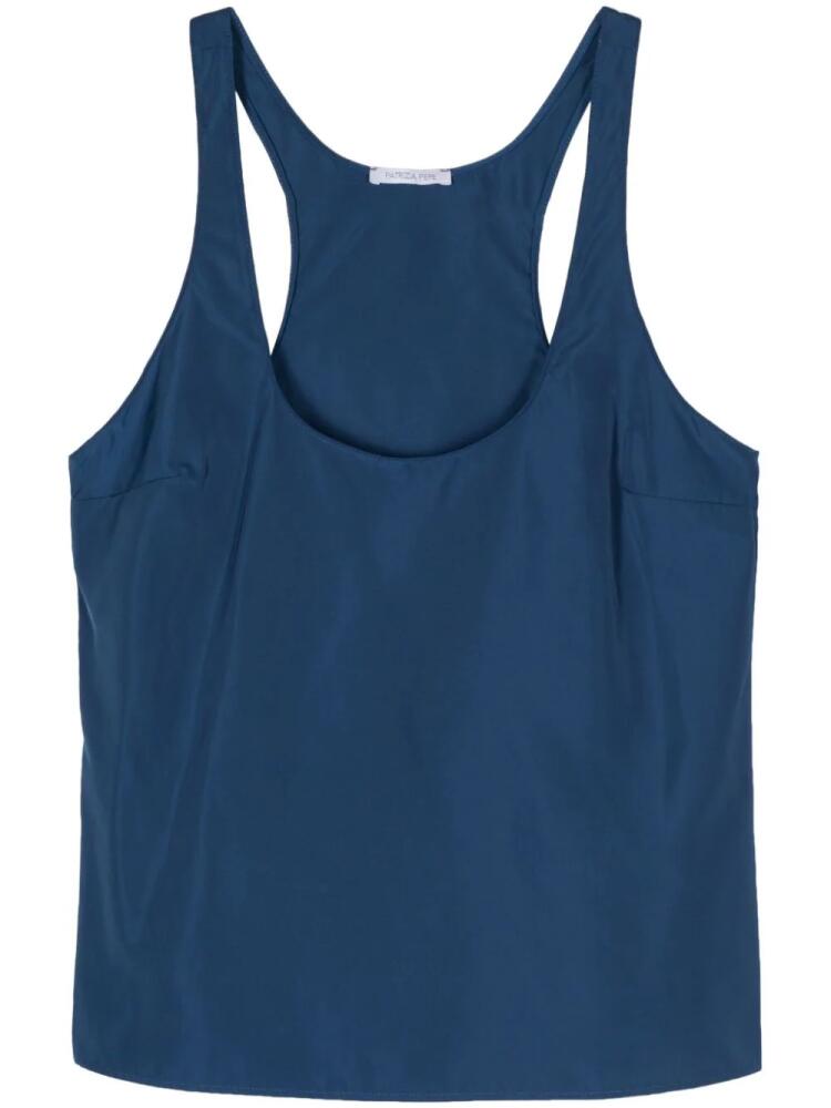 Patrizia Pepe taffeta tank top - Blue Cover