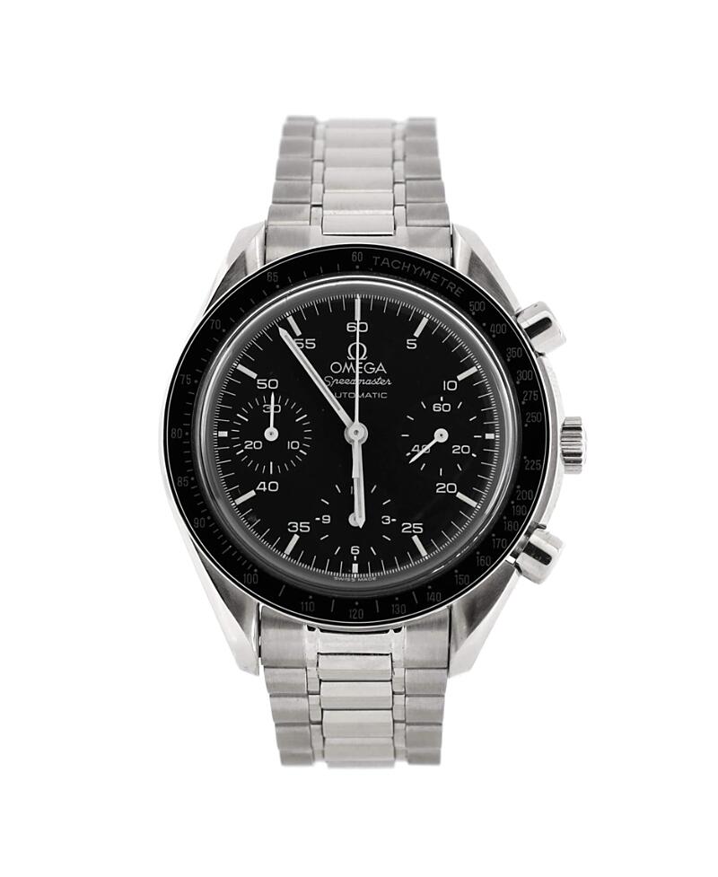 Pre-Owned Omega Speedmaster Reduced Chronograph Automatic Watch in Stainless Steel 39mm Cover