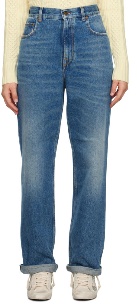 Golden Goose Blue Wide-Leg Jeans Cover