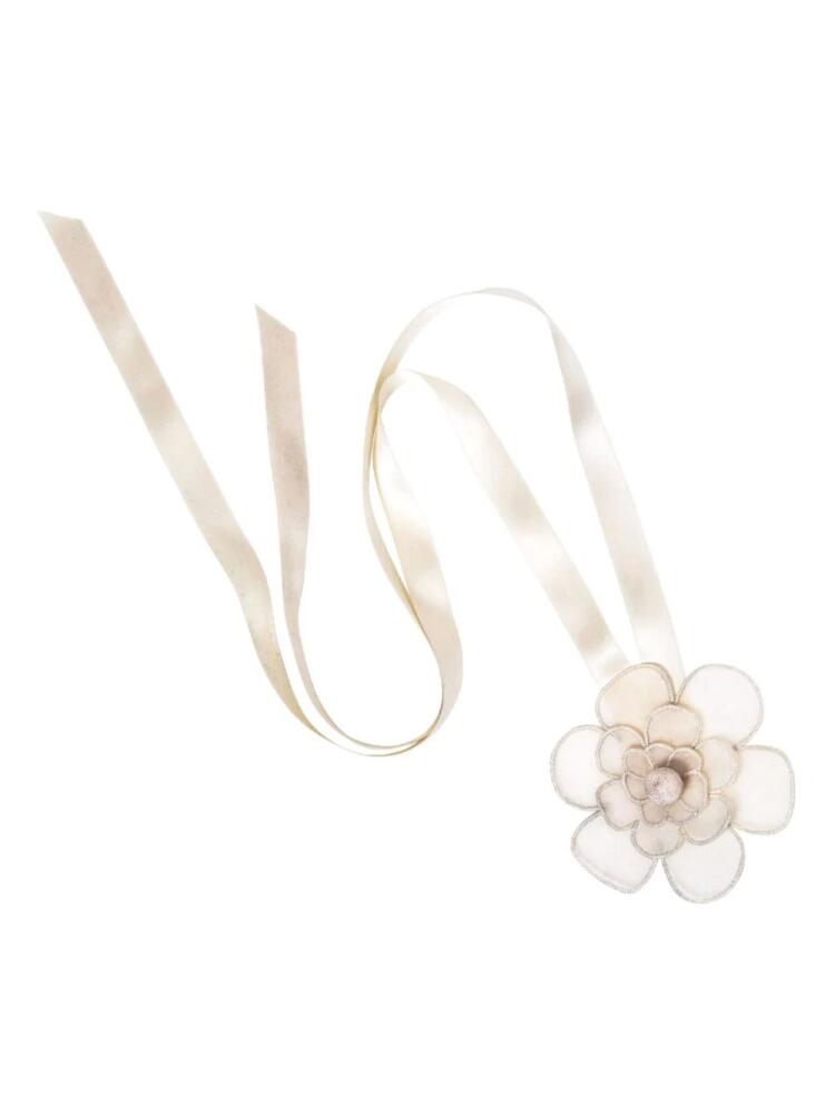 Jennifer Behr Susanna floral-appliqué choker - White Cover