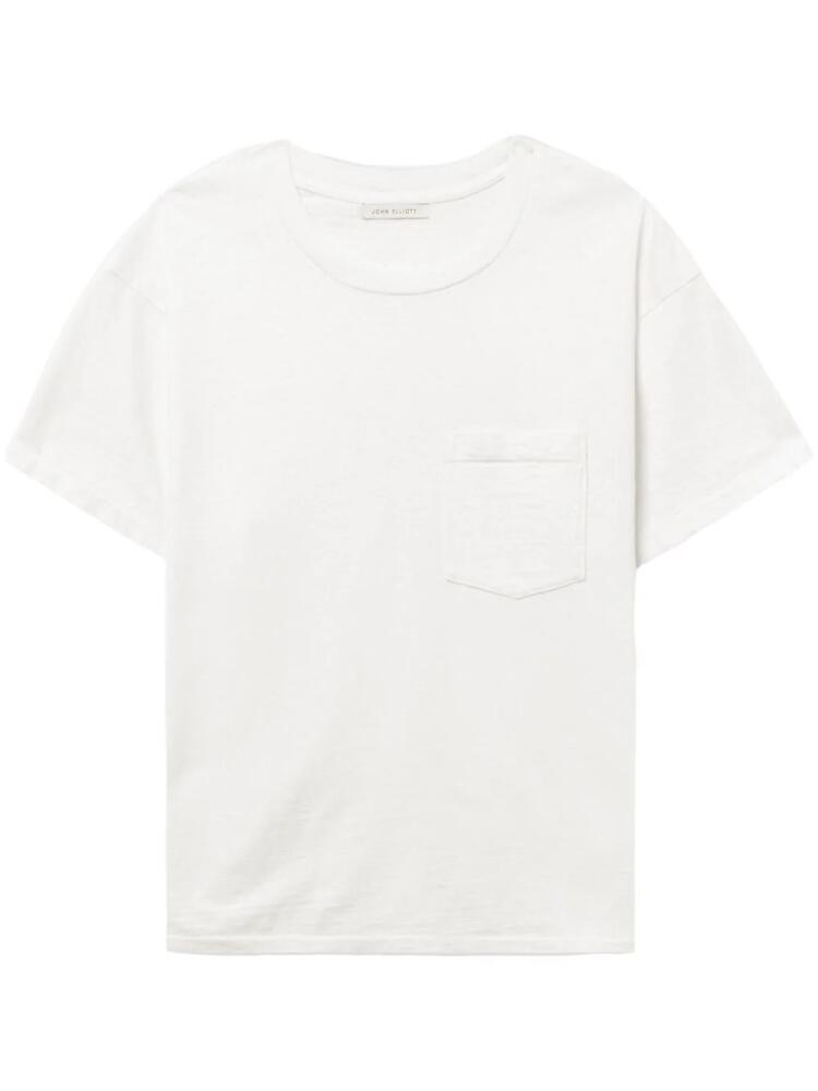 John Elliott chest-pocket cotton T-shirt - White Cover