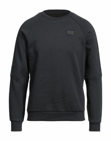 Ea7 Man Sweatshirt Midnight blue Cotton, Polyester, Elastane Cover