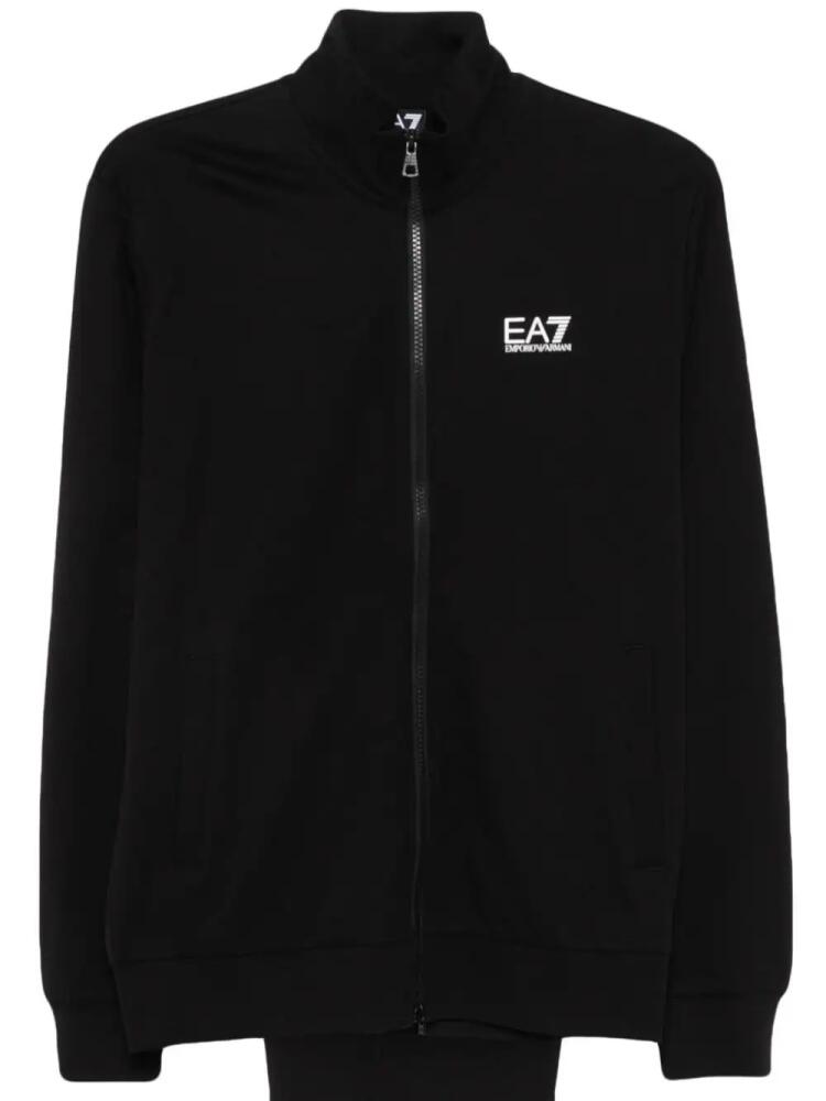 Ea7 Emporio Armani zip-up tracksuit set - Black Cover