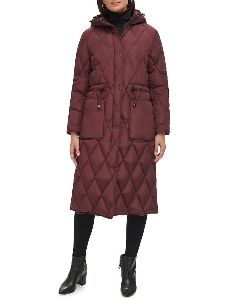 Kenneth Cole Women's Quilted Puffer Stadium Jacket - Port Cover