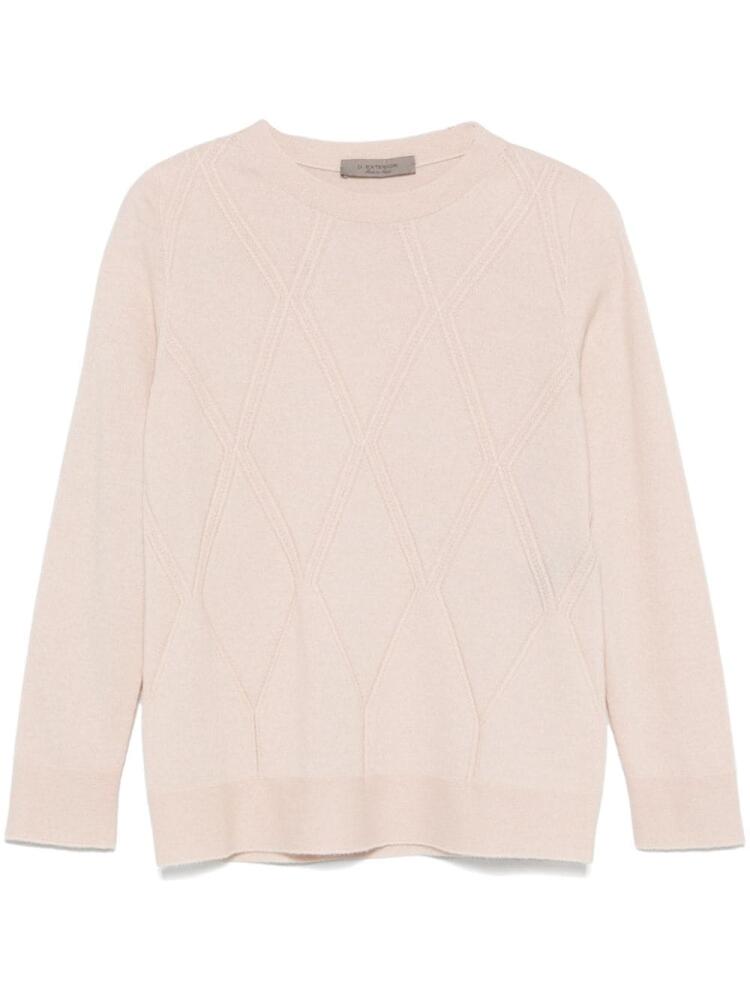 D.Exterior argyle-knit sweater - Pink Cover