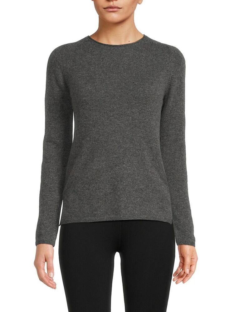 Sofia Cashmere Women's Solid Cashmere Sweater - Charcoal Cover